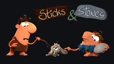 كرتون العصي والحجارة فيديو قصير للاطفال - بدون موسيقى | Sticks Stones By CGI - No Music