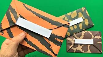 من السهل تعلم اوريغامي DIY تعليمي - كيفية جعل مغلف - لا الغراء بدون موسيقى | Easy Origami Envelope Tutorial DIY - How to make an Envelope - NO GLUE No Music