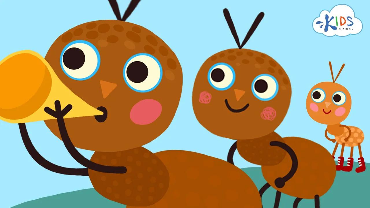 The Ants Go Marching - أغنية للأطفال مع كلمات - رسوم متحركة متحركة | أكاديمية الأطفال بدون موسيقى | The Ants Go Marching - Children's Song with Lyrics - Animated Cartoon | Kids Academy No Music