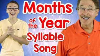 أشهر من السنة أغنية مقطع لفظي | عد المقاطع | الوعي الصوتي | جاك هارتمان بدون موسيقى | Months of the Year Syllable Song | Counting Syllables | Phonological Awareness | Jack Hartmann No Music